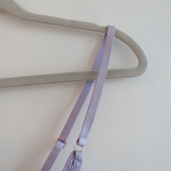 SAVAGE X FENTY Not Sorry Unlined Lace Balconette Bra in Purple Lavender Size 32C - Picture 4 of 14